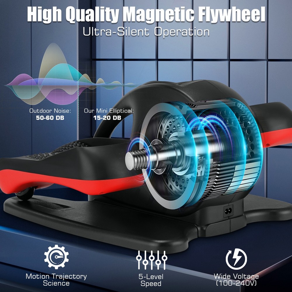Under Desk Elliptical Machine Compact Elliptical Trainer w/Remote Control Quiet⭐