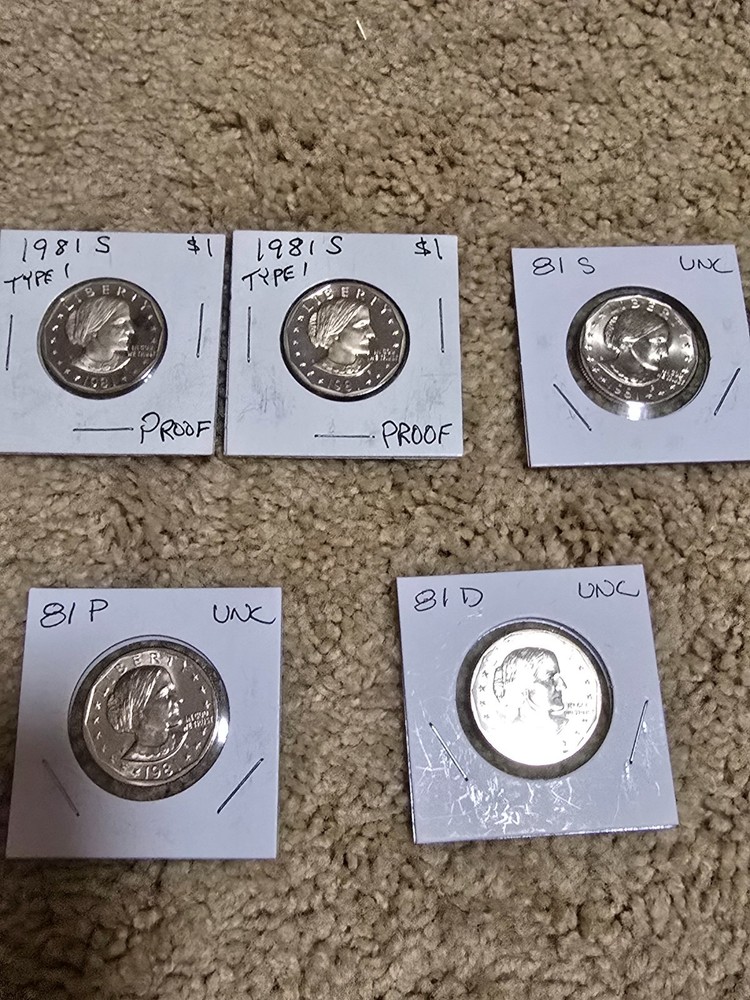 1979-1981 Susan B Anthony $1. 35 coins. Read description