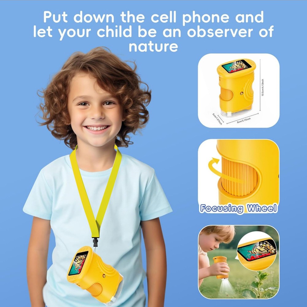 1000x Portable USB Digital Microscope Handheld for Children STEM Science Kit