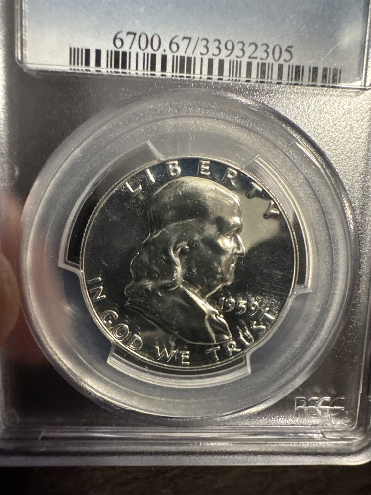 1959 PROOF FRANKLIN HALF PCGS PR67