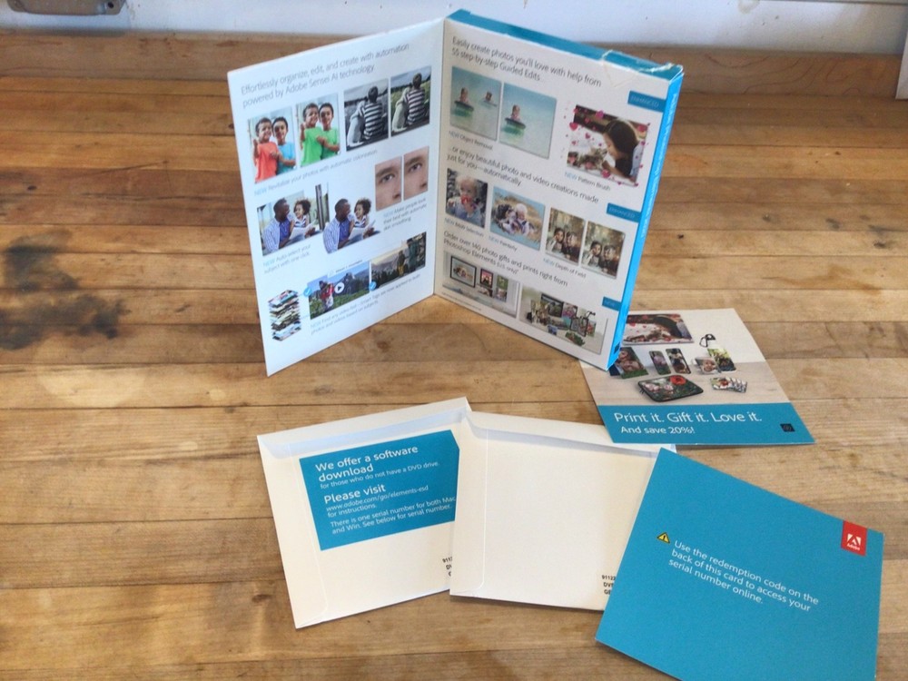 Adobe Photoshop Elements 2020 PC/Mac Disc Version with Serial Number
