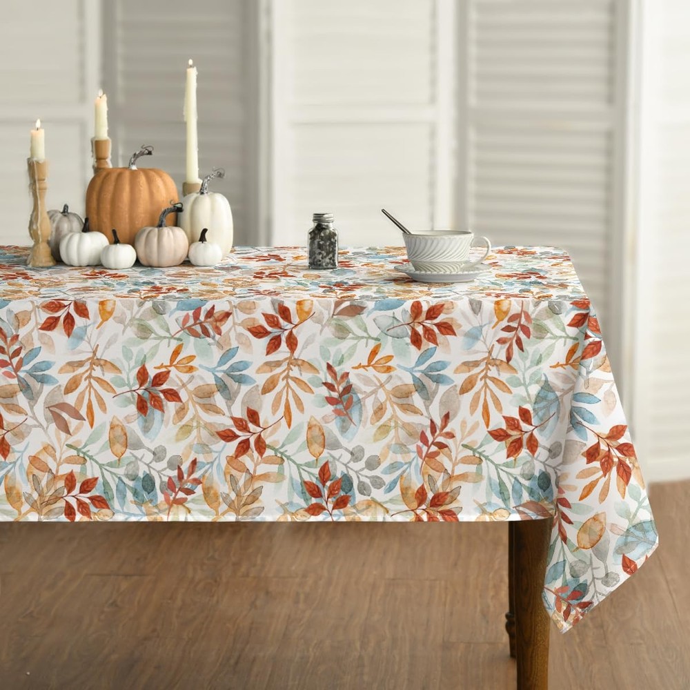 Horaldaily Fall Tablecloth 60x104 Inch 60" x 104" (Rectangular), Orange