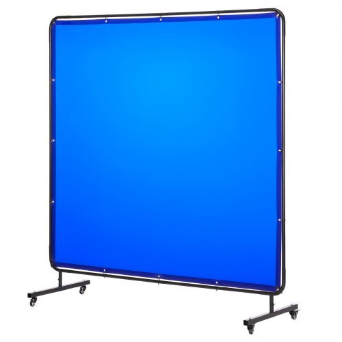 Welding Screen with Frame, 6 x 6 FT Welding Curtain Screen, Flame-Resistant Vin