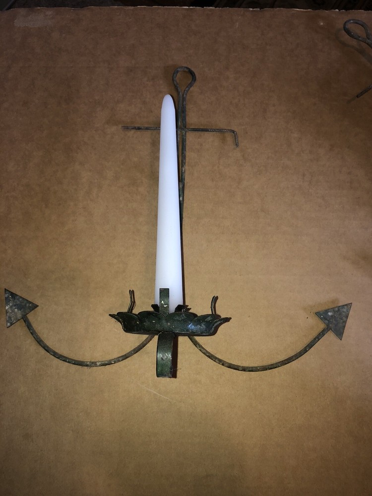 Vintage c.1900 single arm Nautical candelabra