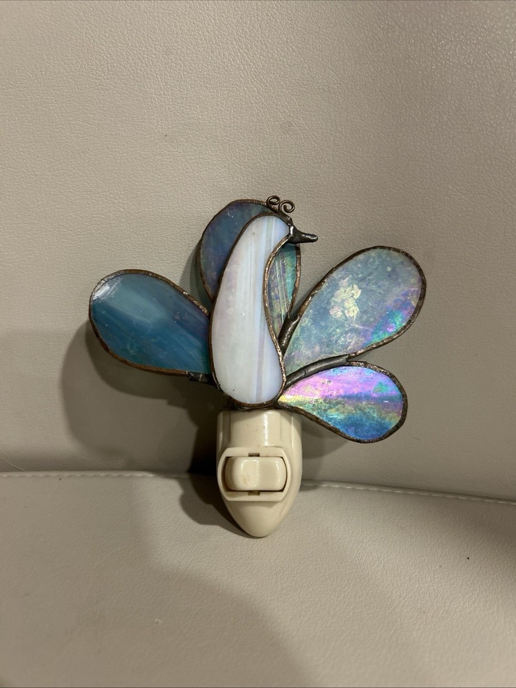 Stained Glass Nightlight Peacock Adorable
