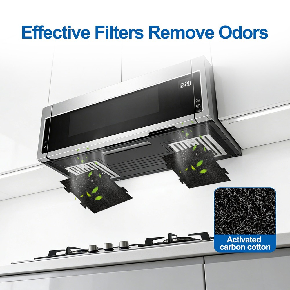 6PCS Microwave Charcoal Filter Replacement for KMLS311HS, WML55011HS, WML75011HZ