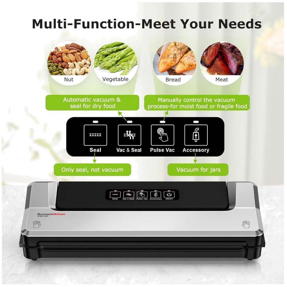 Professional Food Sealer | External Vacuum System | Silver