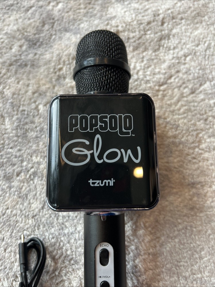 Pop Solo Glow Tzumi Karaoke Microphone - Untested