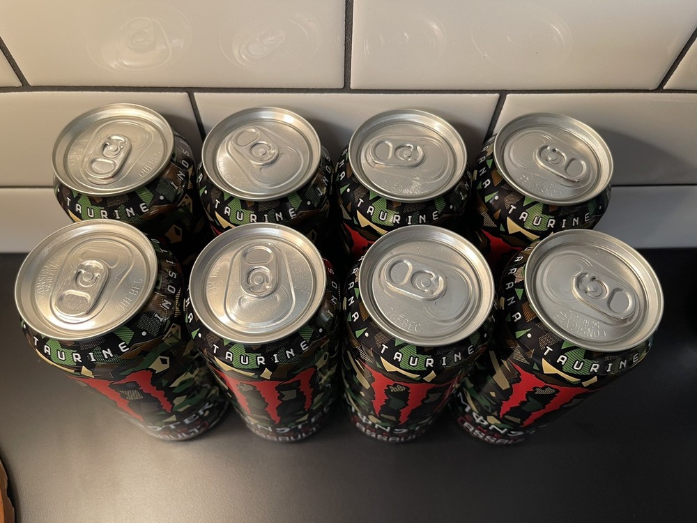 Eight (8) Monster Assault Full 16oz Cans
