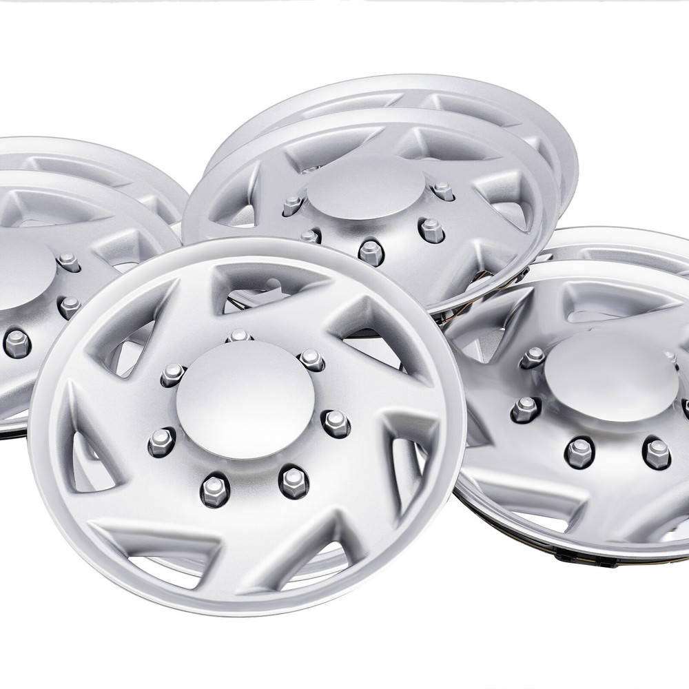 For Ford E250 E350 E450 Econoline 1999-2018 4pcs Silver Hub Caps Rim Simulators