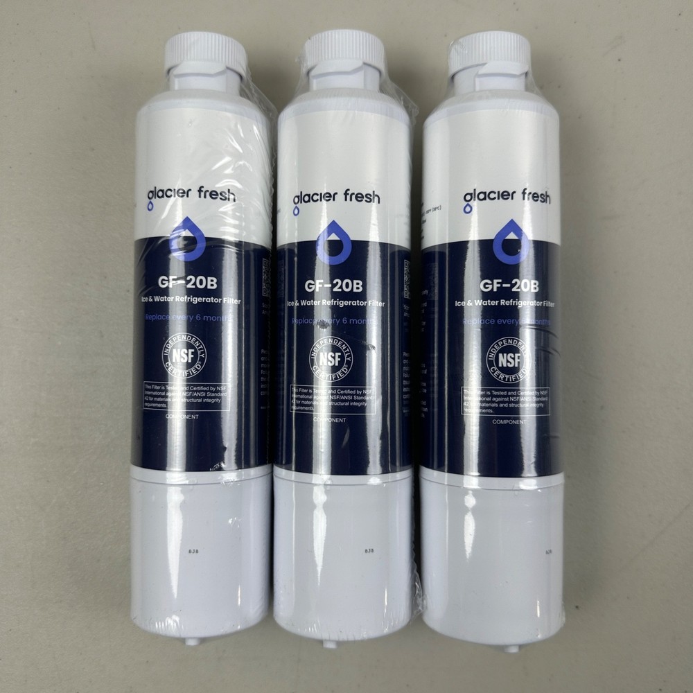3 PACK GLACIER FRESH DA29-00020B Refrigerator Water Filter Compatible Samsung
