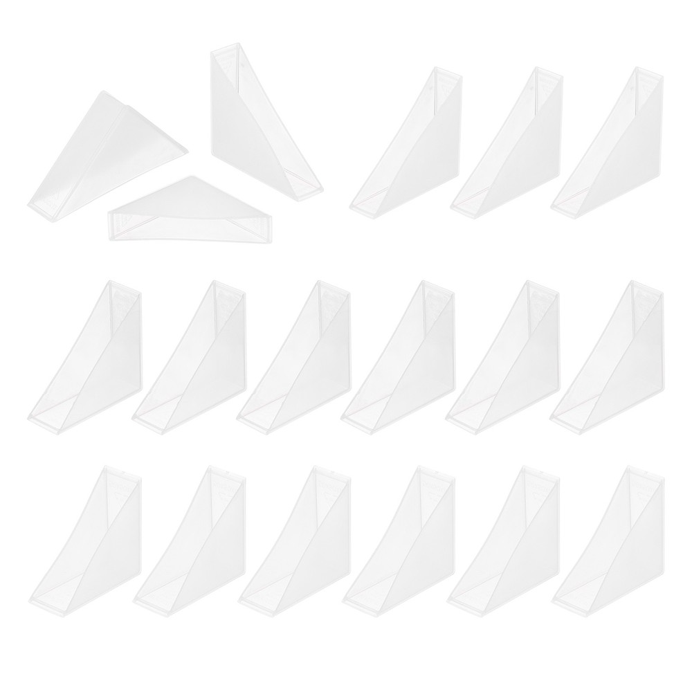 30Pcs Plastic Right Angle Triangle Glass Table Corner Protector, Clear