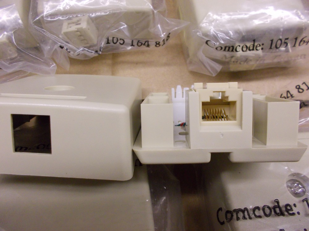 Lot of 2 103A -246 RJ45 Surface Mount Jacks, Ivory, comcode: 105164818