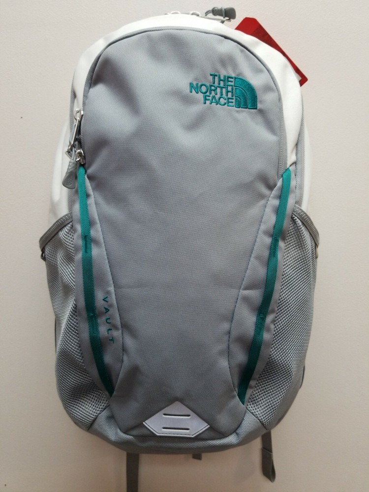 North Face Backpack Vault Grey, Off White And Teal.