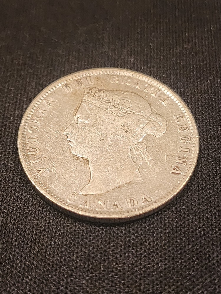 1872H Canada 25 Cents Silver Coin