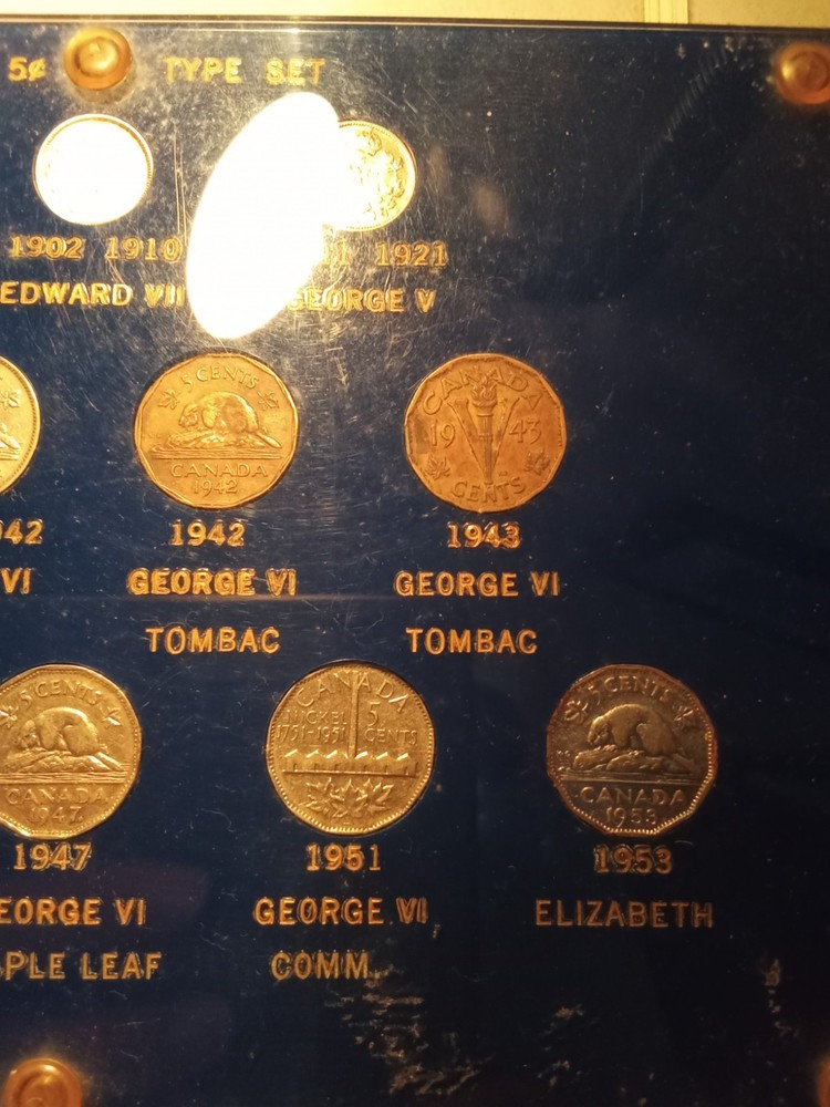Canadian 5 Cent Type Set