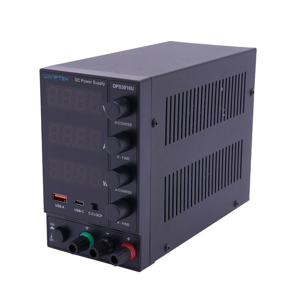 DC 0-30V 0-10A Power Supply Lab Variable Adjustable Regulated Bench Switching