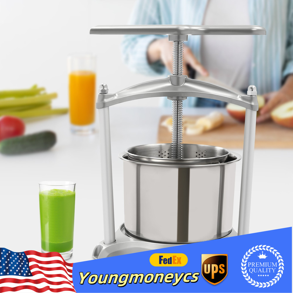 Stainless Steel Fruit Frame Press 6L Cheese Juice Wine Making Home Brew USA
