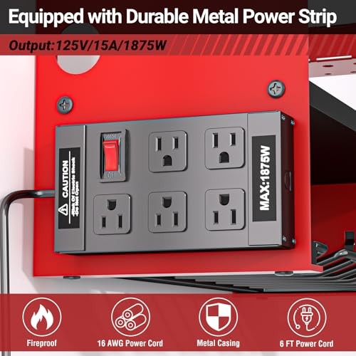 Power Tool Organizer Wall Mount with Charging Station, Cordless Tools Red