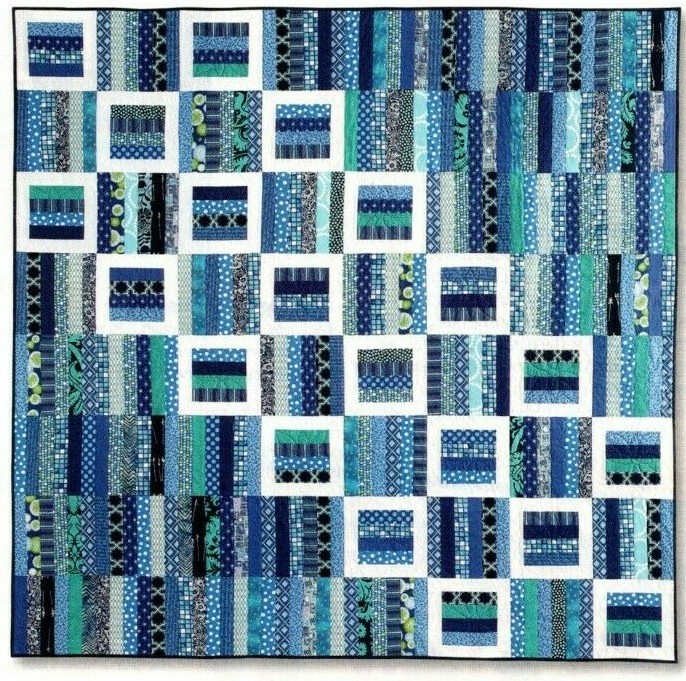 Reflecting Pools Quilt Pattern Pieced BG