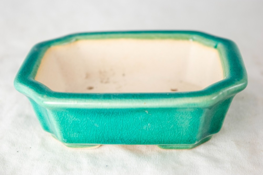 Fine Rectangular Cactus & Succulent, Mame Bonsai Pot + Mesh 4.25"x 3.5"x 1.25"