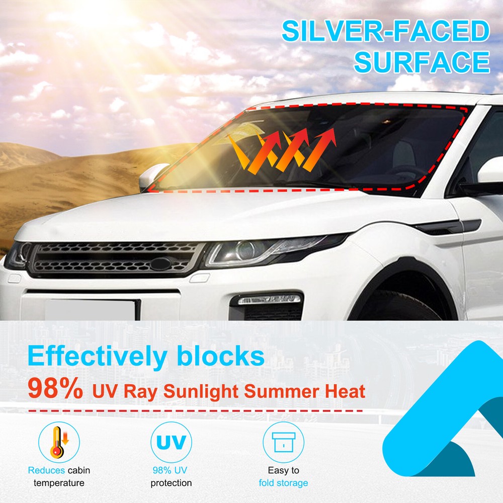 Front Window Sun Sunshade Windshield Visor Cover For Range Rover Evoque 2012-18