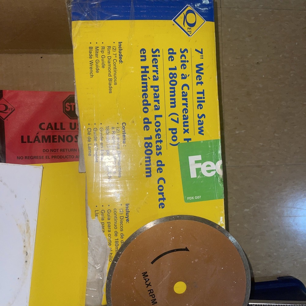 QEP 7” Wet Tile Saw