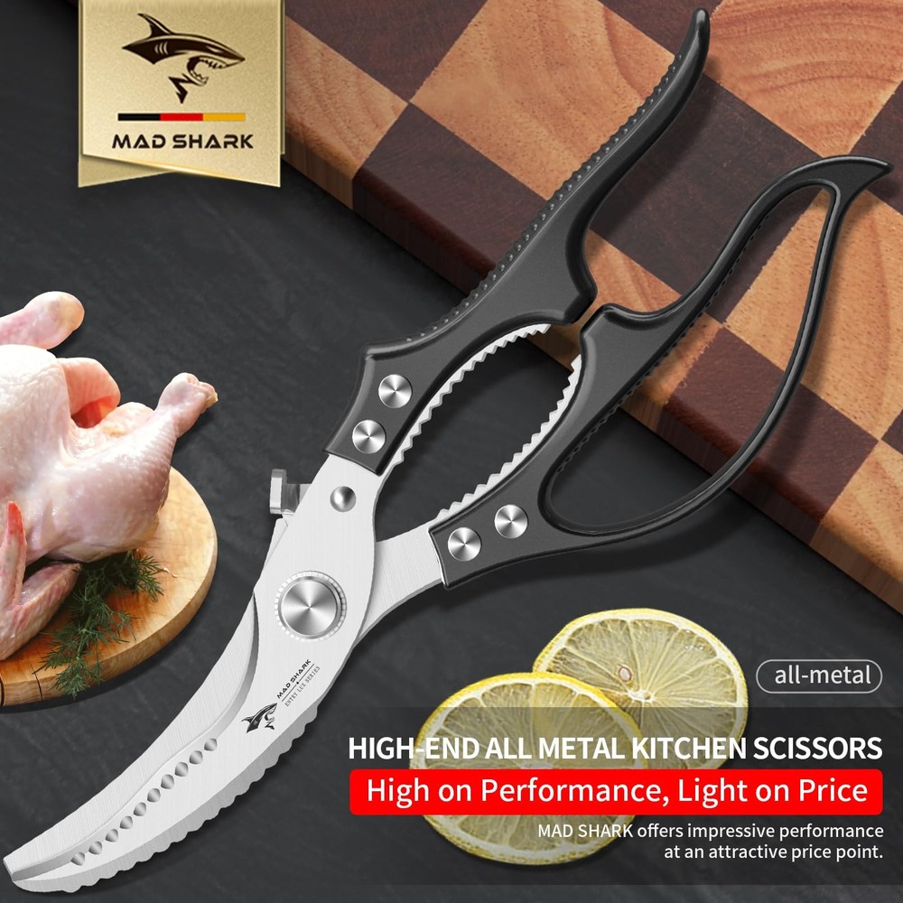 Professional Heavy Duty Poultry Shears - Kitchen Shears for Spatchcocking Chi...