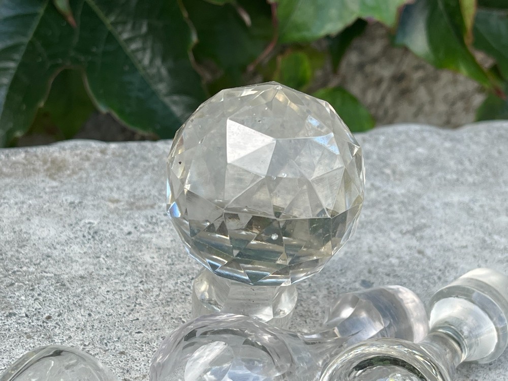 5 Antique glass Bottle Tops