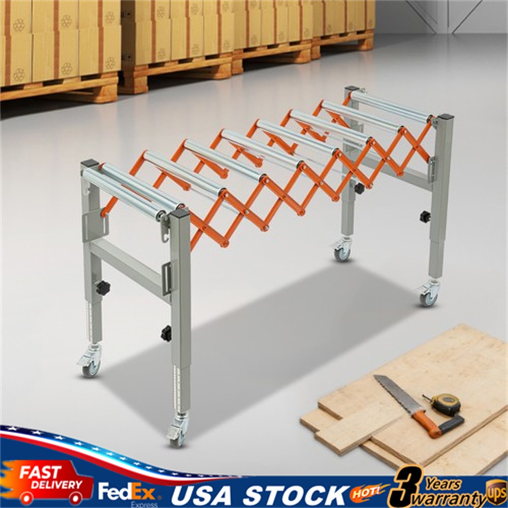 Adjustable Conveyor Table Flexible & Extendable Conveyor Roller Table 50kg max.