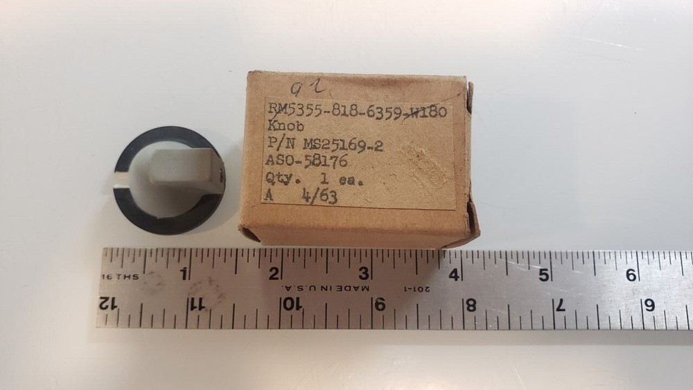 (10) KORRY ELECTRONICS KNOBS MS25169-2 5355-00-818-6359