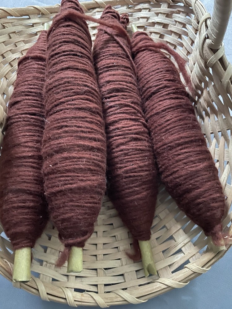 Wool Spools For Weaving ?? - 4 Spools- Brown