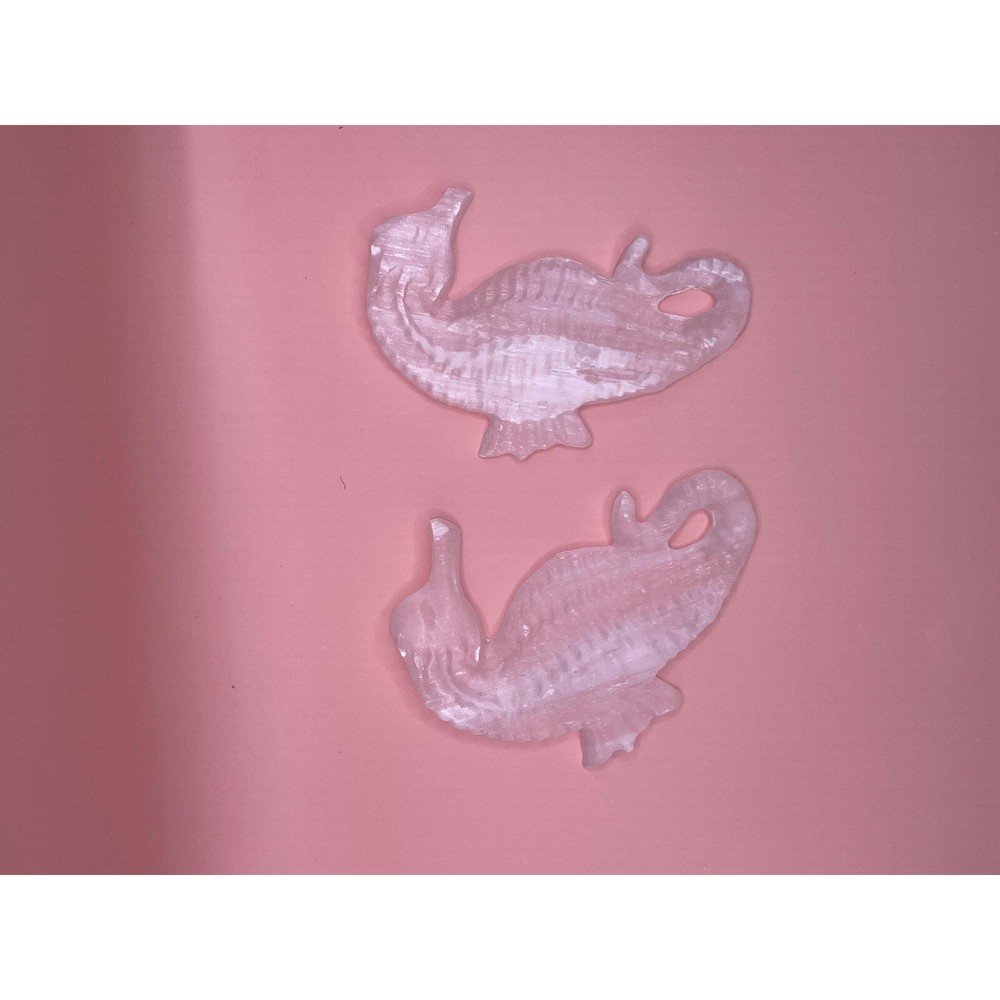Selenite Seahorse Carving