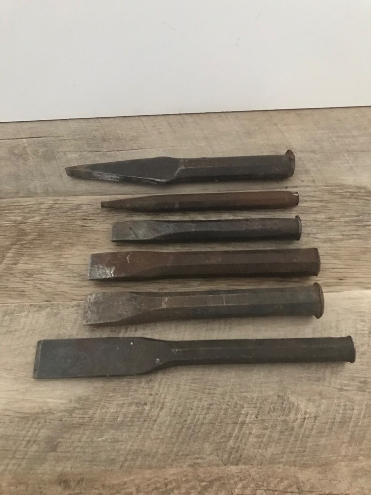 Vintage Cold Chisel Lot - 6 Pieces
