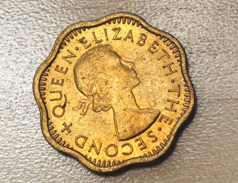 1957 Ceylon Sri Lanka 2 Cents