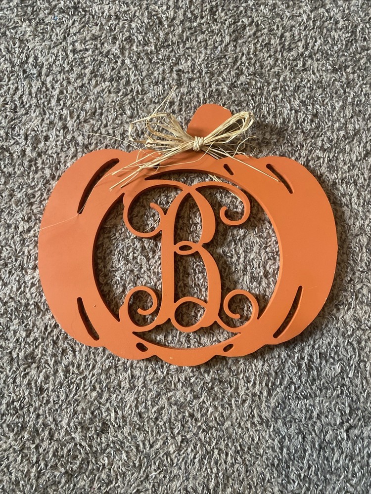 Decorative Pumpkin With B Initial