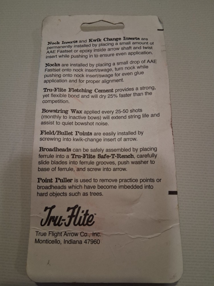 tru-flite Arrow accessories