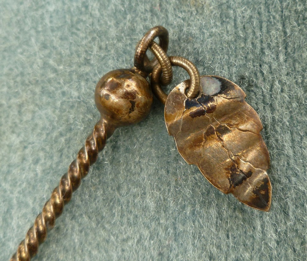 Norwegian Silver Birch Leaf Spoon HH 830S Twist Handle Norway