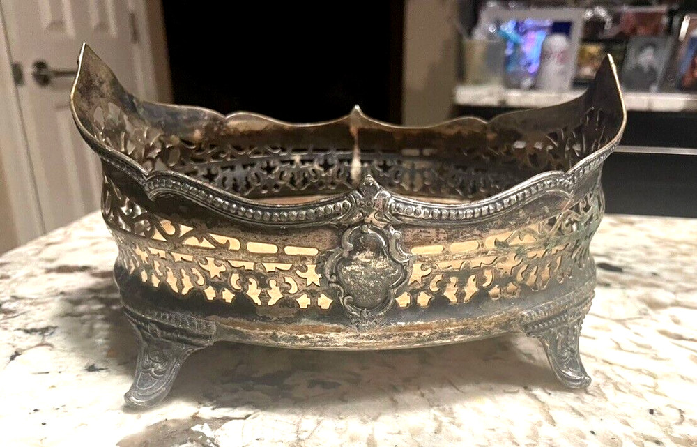 Antique Silverplate Cruet Stand Base