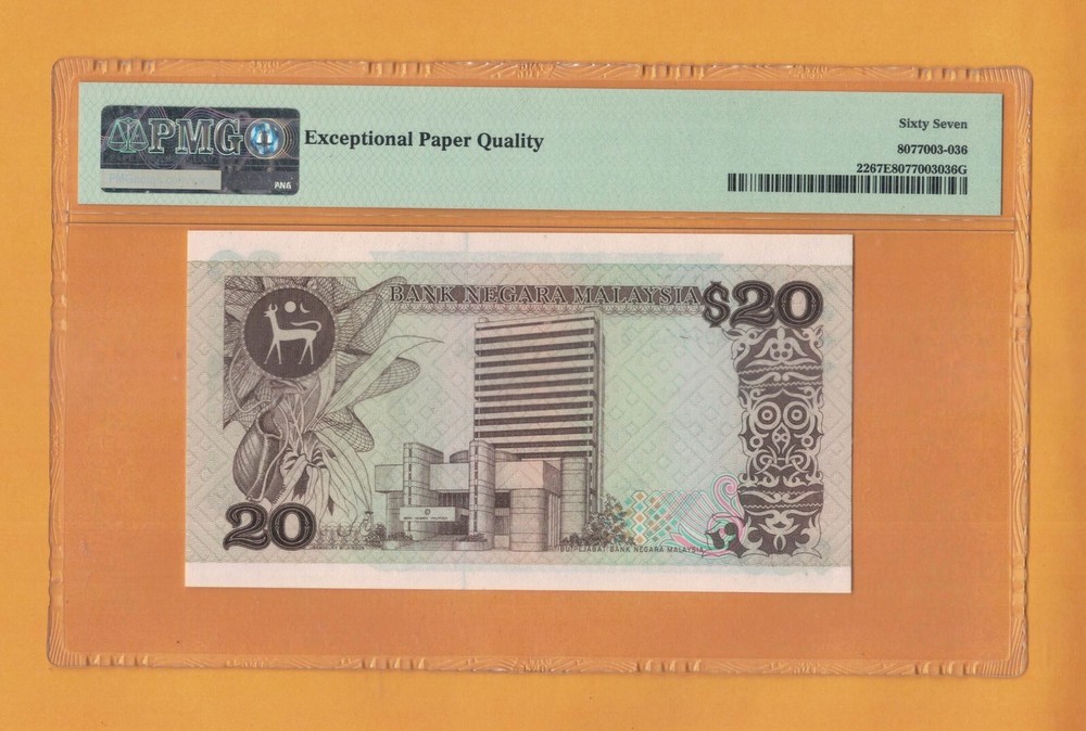 1982 Malaysia 20 Ringgit PMG 67 EPQ