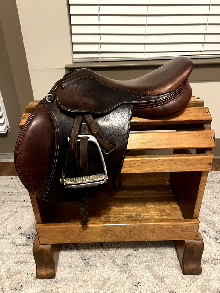 Ovation 13" All-Purpose Saddle – Includes Stirrups, Leathers & Stand