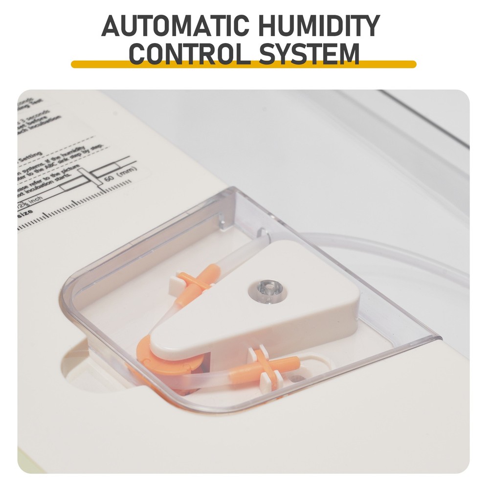 56 Egg Incubator with Automatic Egg Turning and Humidity Control 360° Viewing