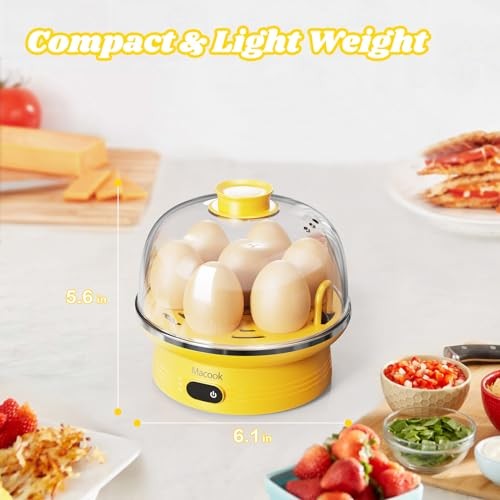 Easter Rapid Egg Cooker with Touchscreen – 7-Egg Capacity, Yellow