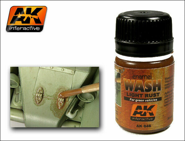Light Rust Wash Enamel Paint 35ml Bottle AK Interactive AK46