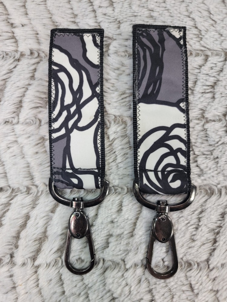 JuJuBe Custom Stroller straps Charcoal Roses
