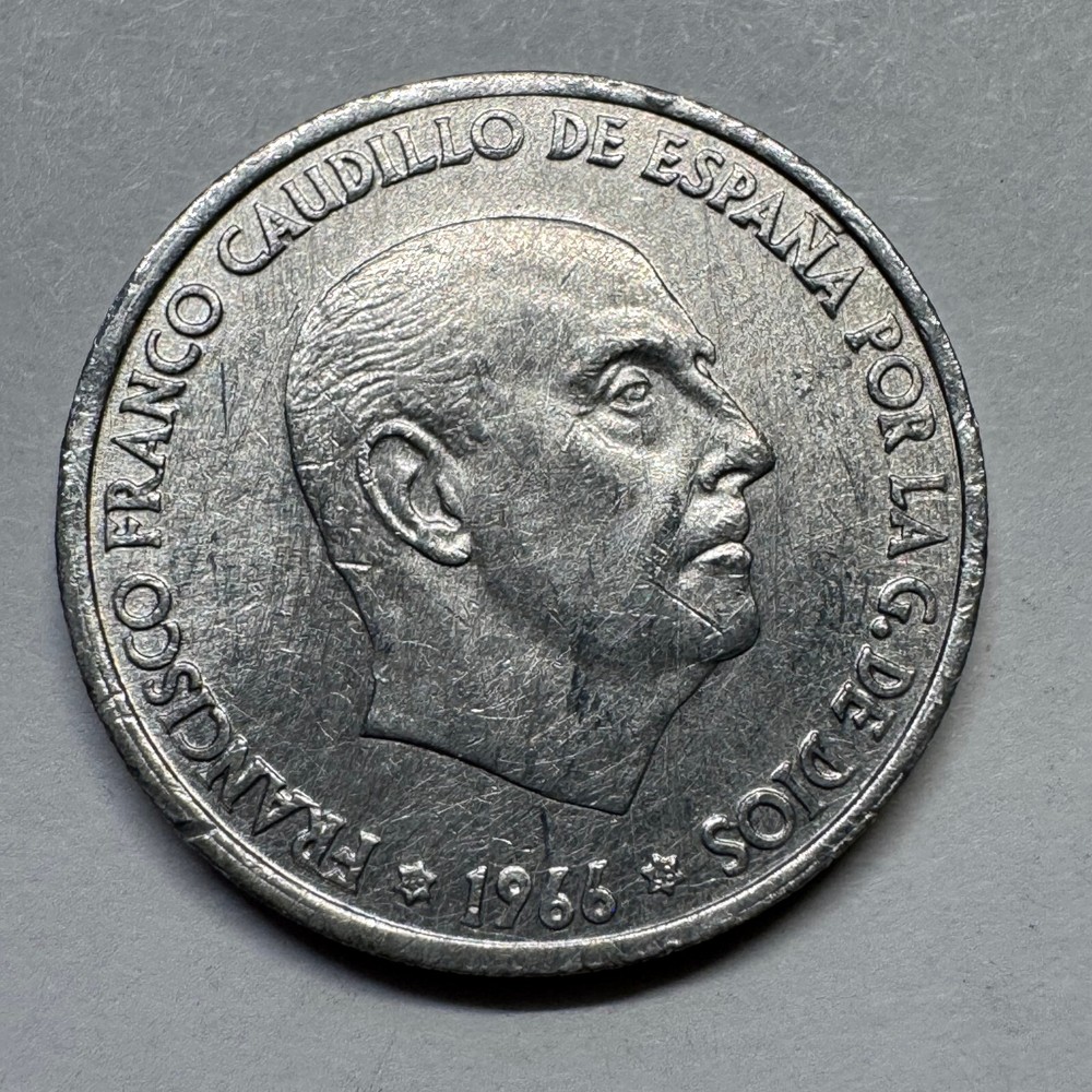 1966 Spain 50 Centimos - Beautiful Coin - #B-027
