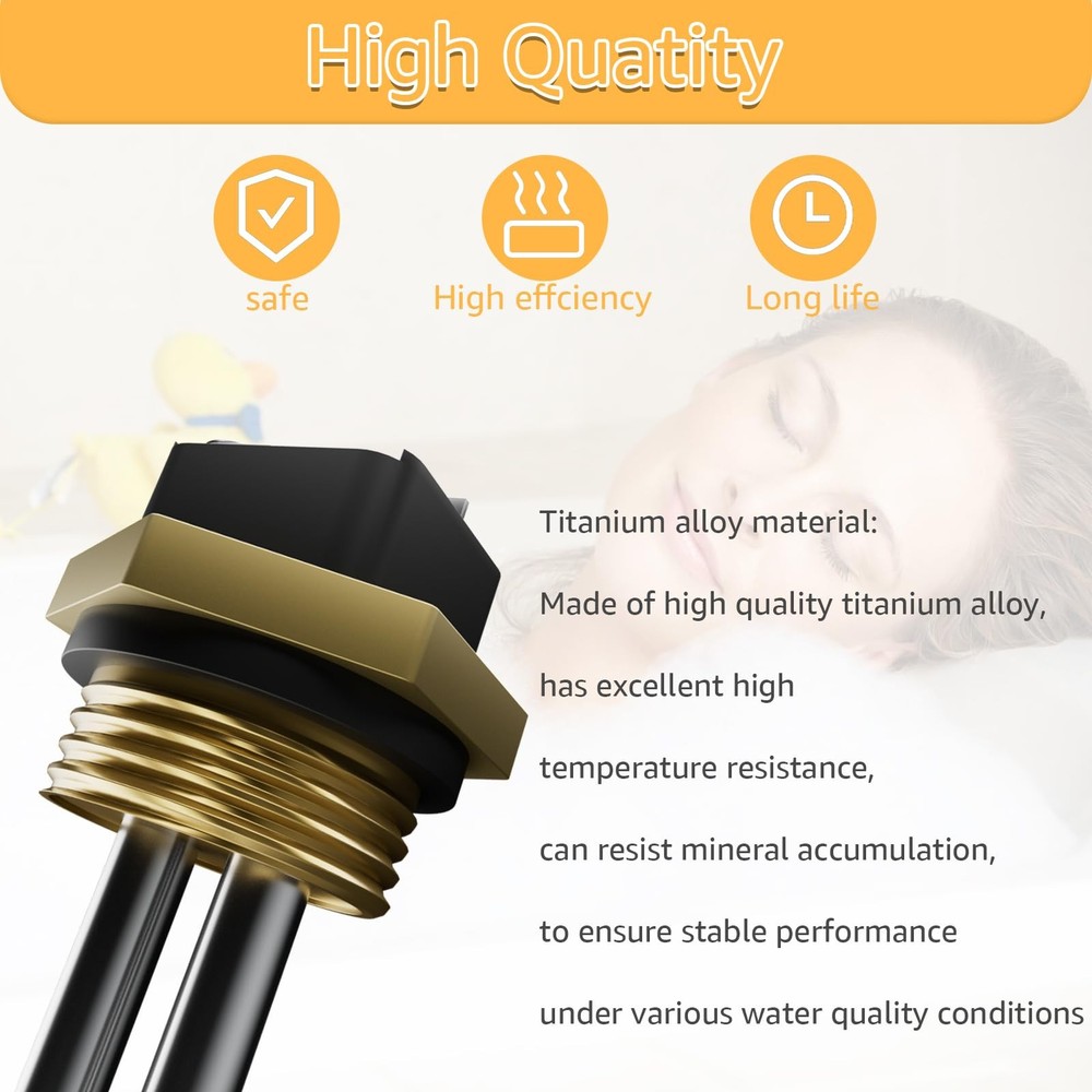 Titanium HE 55220 Tankless Water Heater Heating Element, Screw in Mixed color