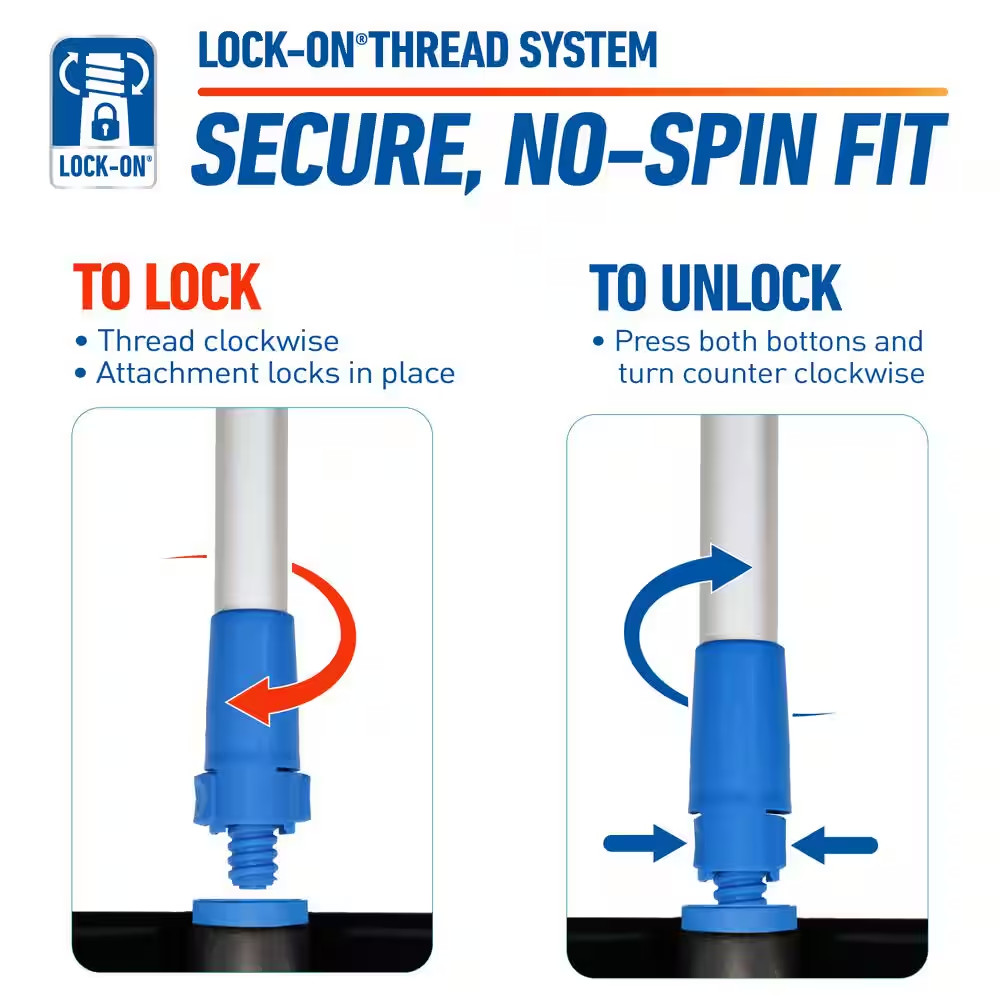 Lock-On 48 In. Aluminum Water Flow Pole (2-Pack)