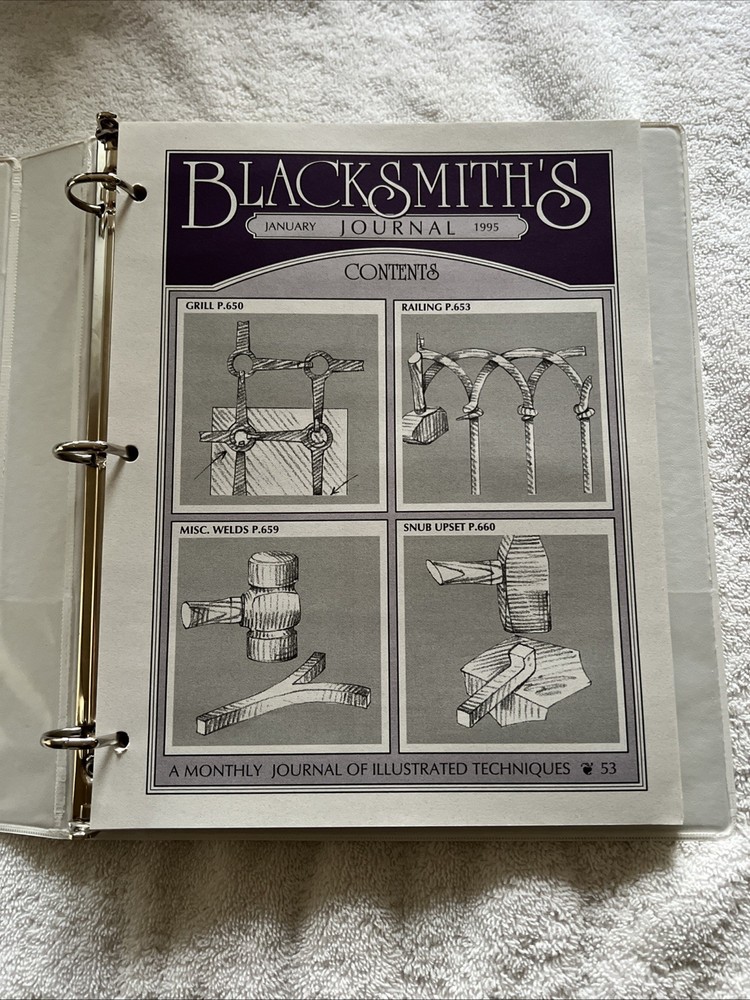 Blacksmith's Journal 1995 Complete Year Illustrated Techniques Set