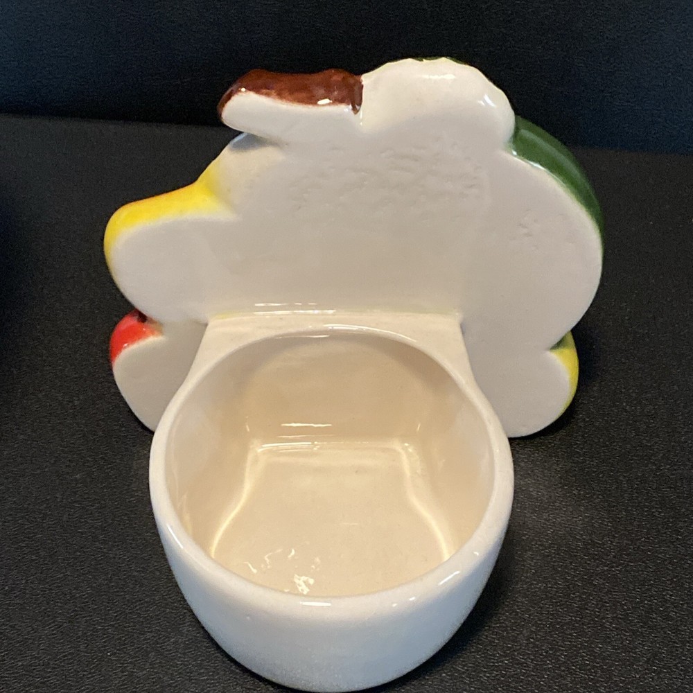 Fruit Ceramic Planter Bright Colors Pear, Watermelon, Peaches, Apple